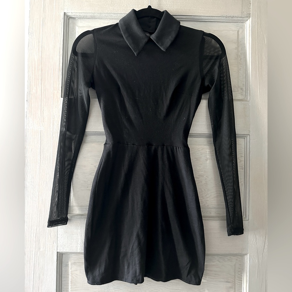 DEANDRI Sexy Wednesday Adams black dress, XXS